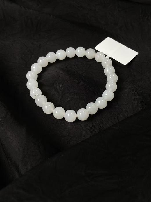 【快抱】【于田产和田玉于田料白玉 8mm手串】出证书，发货1~5天，48小时鉴赏期 商品图1