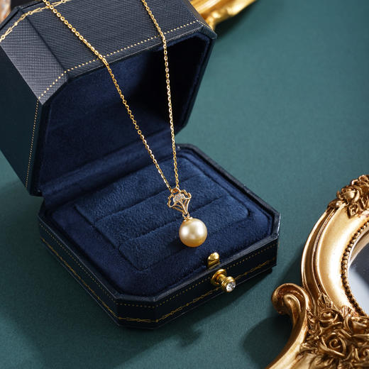 子佩集【金辉女神】银S925珍珠惜王妃套链【YP0247】10mm珠海水珠金色镀金花束2601 商品图1