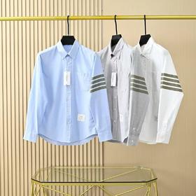 THOM BROWNE 汤姆布朗 .TB春季情侣牛津纺单四杠条纹休闲衬衫