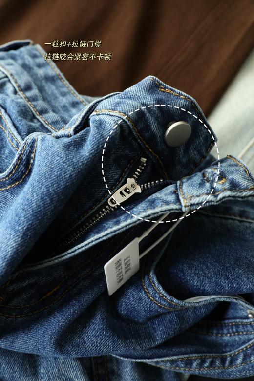 封神私服裤~早春新款遮胯显瘦解构弯刀香蕉阔腿牛仔裤 商品图12