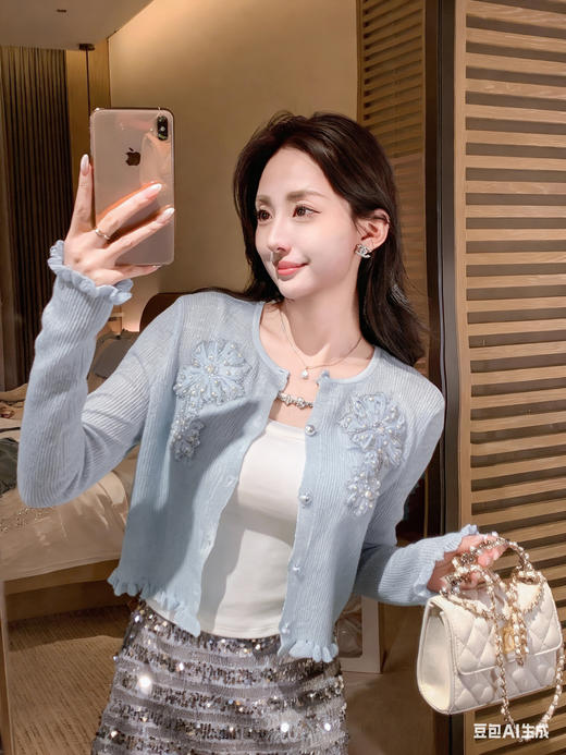 张心子【未闻花名】春夏烟钻防晒减龄外套开衫 U2603049 商品图5