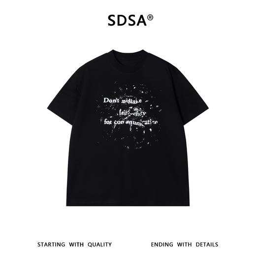815SDSA男装2026新款高贵轻奢美式复古印花字母圆领短袖T恤时尚百搭 商品图1