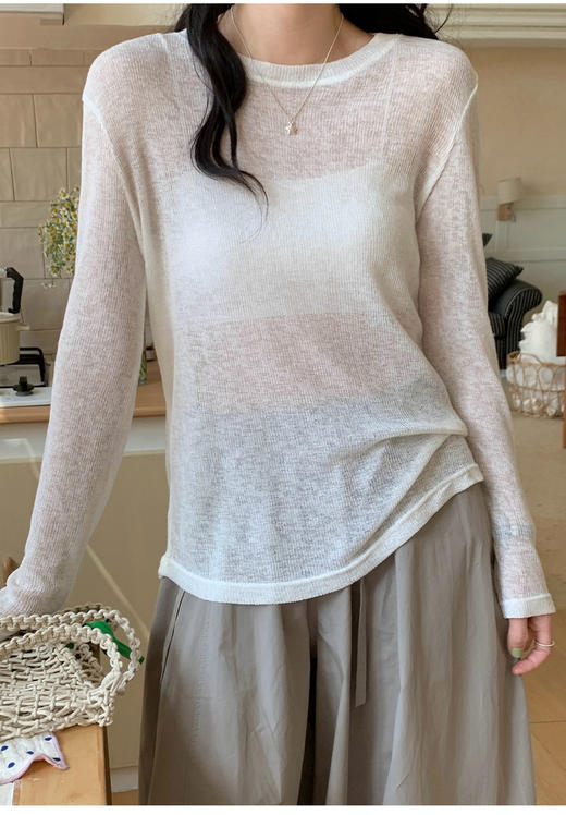 优选丨超仙慵懒薄款亚麻防晒罩衫 商品图4