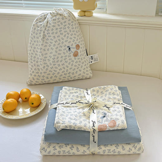 【A类母婴级40支四件套】夏季韩系古法水洗棉四件套被套床单床笠 商品图2