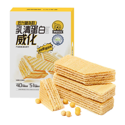低升糖指数乳清蛋白威化饼干 高钙高蛋白 0反式脂肪酸 经过人体测试的低GI食品 低负担 商品图5