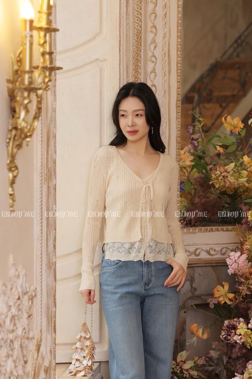 【门店同款】ENJOY夏季奶霜蕾丝针织上衣 170993076 商品图6
