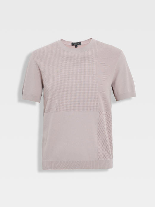 callisto咖色凉感提花针织短T 商品图10