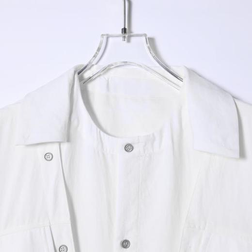 SDSA男装2026新款轻奢简约高级感假两件叠穿短袖衬衫百搭时尚 商品图2