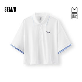 商场同款|森马POLO衫女夏季短款oversize假两件2026新款时尚衣服