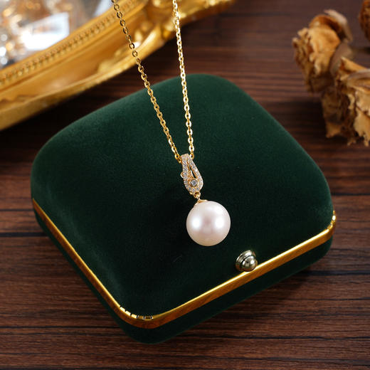 子佩集【曦光漫道】银S925珍珠惜王妃吊坠【P3090】11mm珠双色皮带扣（不含链）2601 商品图11