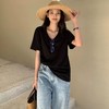【V领天花板】AMTN三色v领慵懒T 商品缩略图0