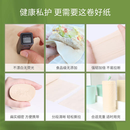 鸥露 竹浆本色无芯卷纸3层96克30卷*2箱 OLWJ96B302 商品图4