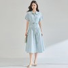 「高货sh」全新升级【铂金会员358/天猫479/差价121】(75049)洛诗琳简约显瘦衬衫连衣裙2026新款天丝麻通勤风收腰裙 商品缩略图1