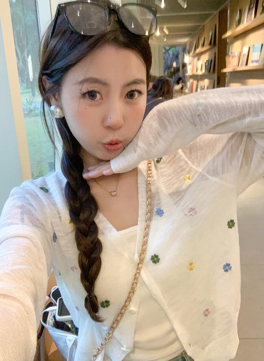 <曾小咸推荐>3.28现货秒杀 ！微信超特价！韩系彩色绣花开衫 日常129.99 立减60 秒杀69.99！！ 商品图10