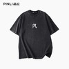 PINLI品立2026夏季新款男字母印花圆领短袖T恤上衣潮BG262111501 商品缩略图1