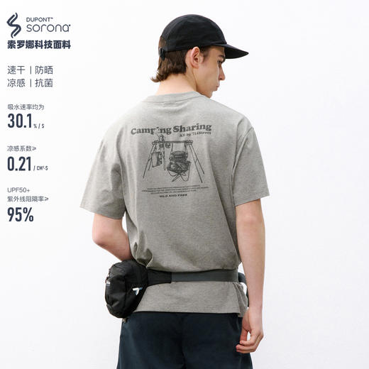 714street速干抗菌户外元素索罗娜短袖2026夏季凉感防晒印花T恤男 商品图0