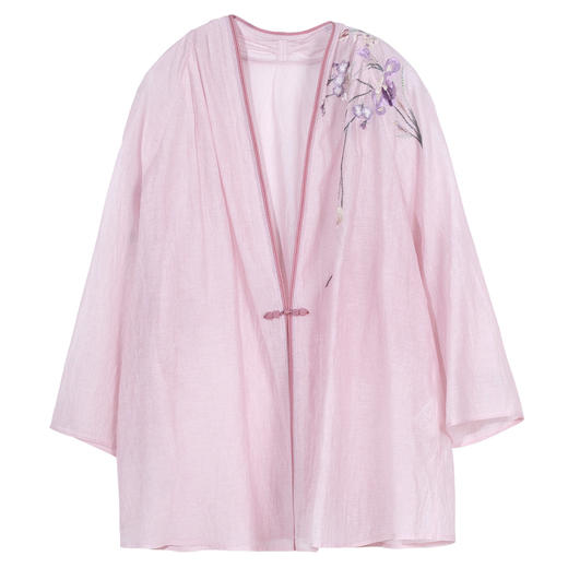 牧衣游原创 丝棉手工刺绣外套新款轻薄宽松古朴百搭防晒开衫 筑心 商品图4