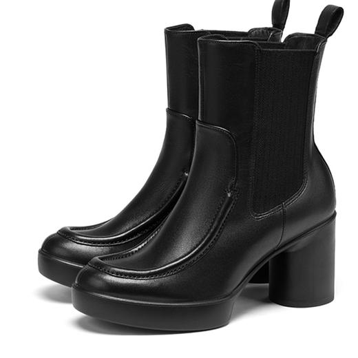 ECCO爱步 女粗跟皮靴 207363 商品图4