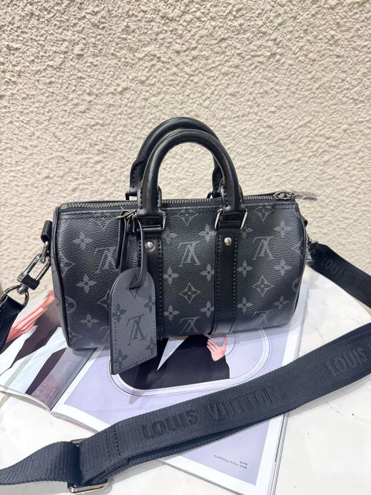 LV Keepall25 黑色 老花 斜挎包 商品图0