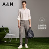 安东尼奥A&N 【棉+亚麻】春季新款男士长袖衬衫商务纯色亲肤老钱风通勤衬衣7243149 商品缩略图2