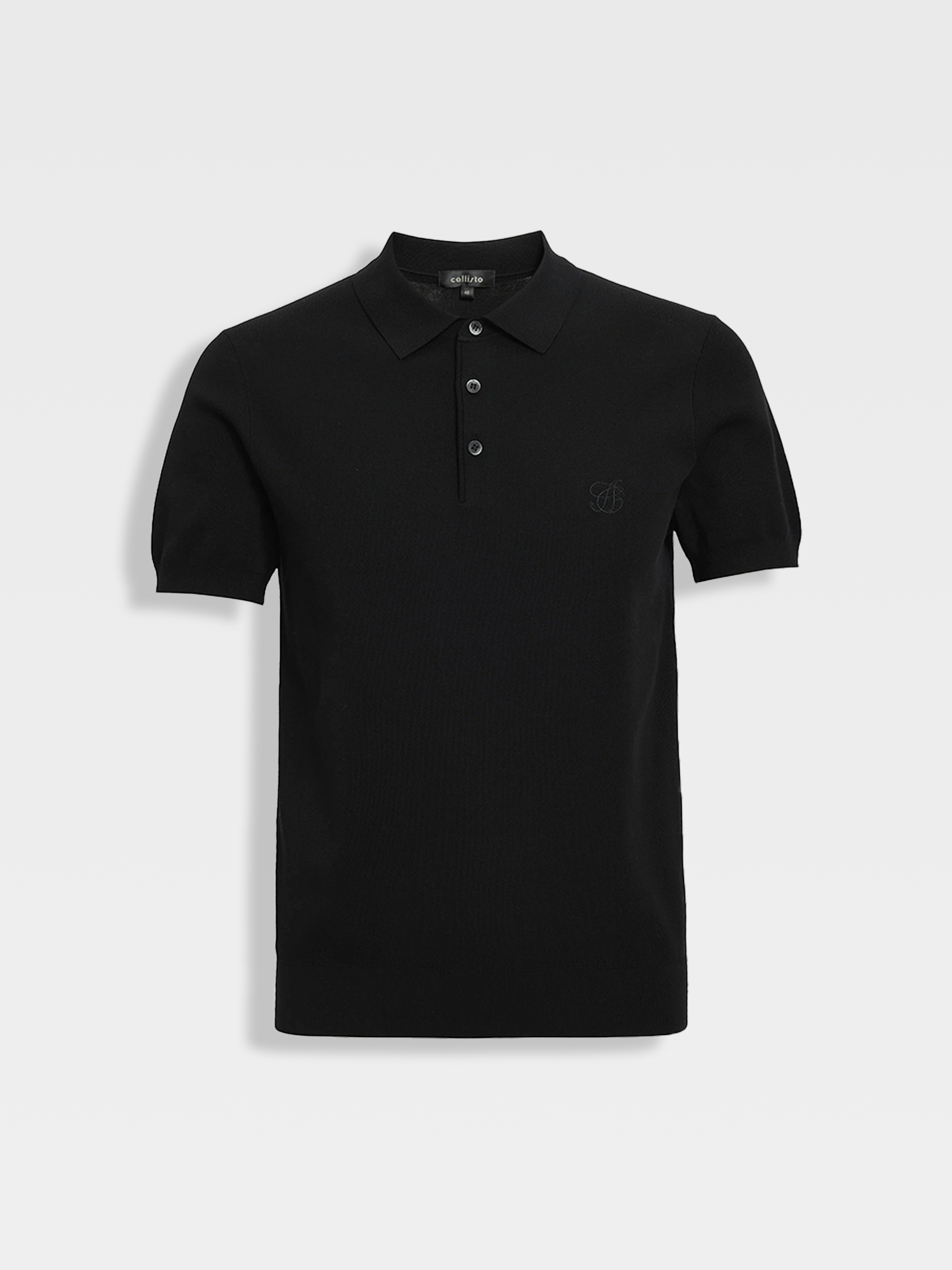 callisto黑色海岛棉透气针织T恤