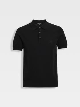 callisto黑色海岛棉透气针织T恤