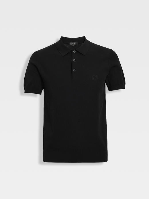 callisto黑色海岛棉透气针织T恤 商品图0