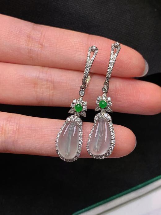 羽毛翡翠耳坠 商品图3