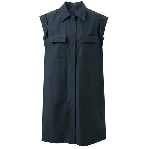 三彩2026夏季新款休闲连衣裙翻领口袋直筒裙中裙通勤S 商品图4