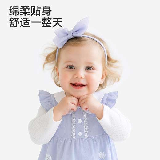 【商场同款】英氏哈衣套装女宝宝春夏爬爬服长袖连体衣背心连衣裙 商品图1