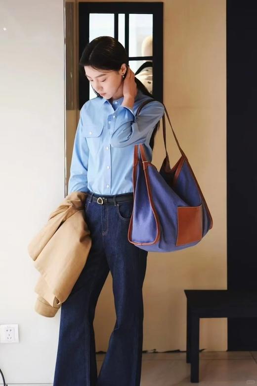 【高品质私服】【IC全棉府绸长袖衬衫】清新淡雅如春日晴空，温柔中带着活力，G1310-CC【无标出货 介意慎拍】 商品图1