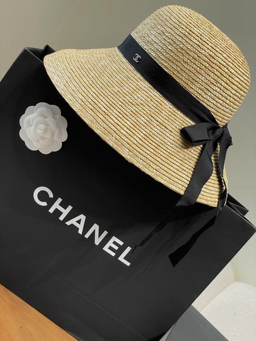 Chanel草编蝴蝶结礼帽 草帽 法式优雅的“氛围精致神器”（CO） 商品图2