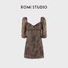 ROMI STUDIO“豹纹女士”100桑蚕丝薄纱蕾丝方领连衣裙 RWDRLY2932 商品缩略图2