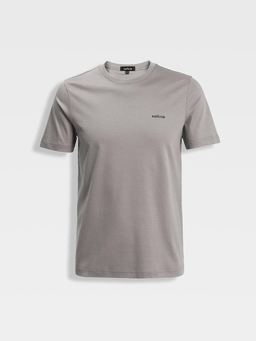 callisto灰色液氨棉基础logoT恤 商品图0
