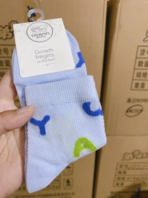 直发【发12双】 无骨缝合+精梳棉，琳达袜业，儿童夏季网眼中筒袜子 商品图3