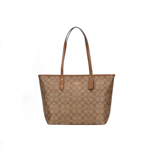 【拼团专属649元！ 香港直邮】COACH/蔻驰city30 奥莱女士经典标志老花托特包手提包58292 清关约7个工作日 -w 商品图4