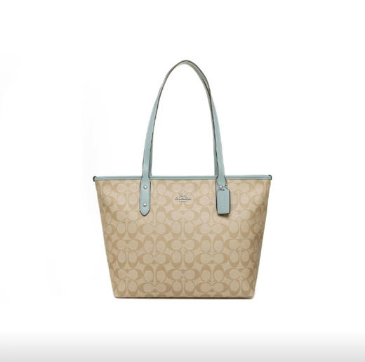 【拼团专属649元！ 香港直邮】COACH/蔻驰city30 奥莱女士经典标志老花托特包手提包58292 清关约7个工作日 -w 商品图6