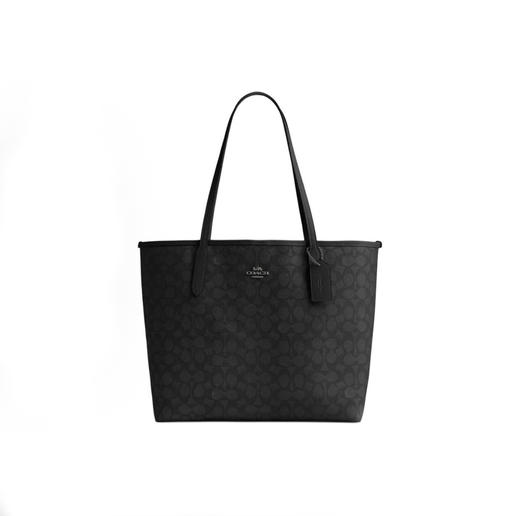 【拼团专属649元！ 香港直邮】COACH/蔻驰city30 奥莱女士经典标志老花托特包手提包58292 清关约7个工作日 -w 商品图2