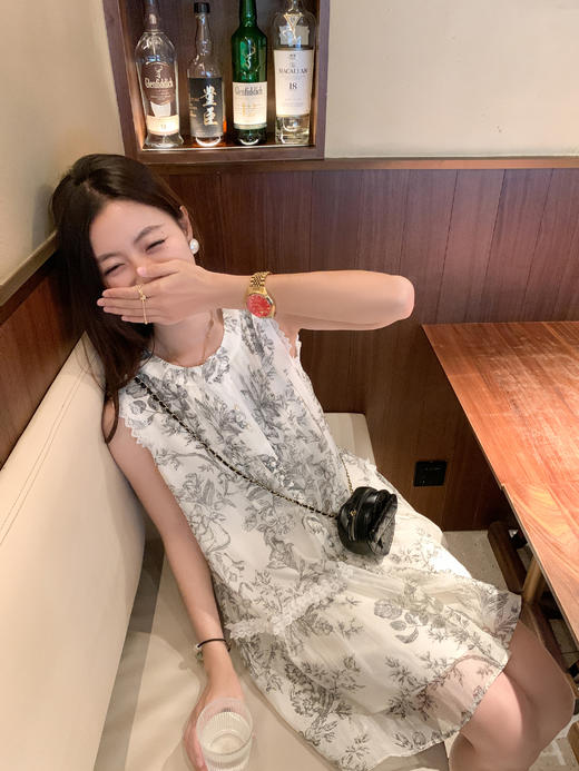 <曾小咸推荐>3.28现货秒杀 ！微信超特价！水墨画印花新中式连衣裙 日常219.99 立减130 秒杀89.99！！ 商品图7