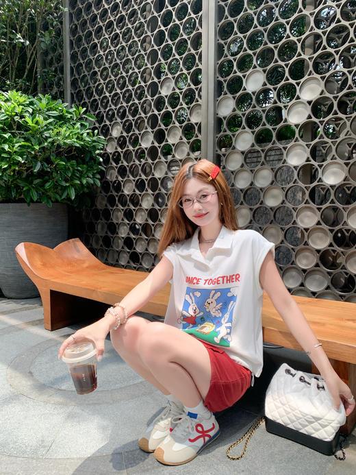 <曾小咸推荐>3.30现货秒杀 ！微信超特价！卡通印花翻领短袖T恤 日常129.99 立减70 秒杀59.99！！ 商品图6