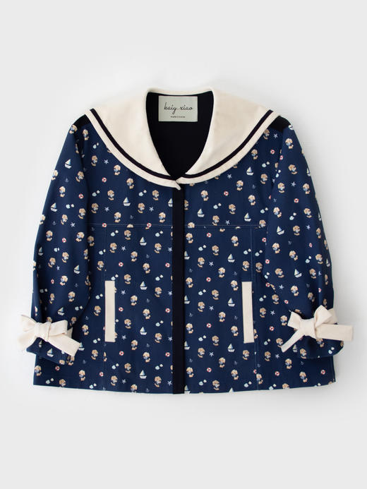 Kaiy Xiao 航海歌谣系列 满铺海军小兔 海军领夹克外套 商品图2