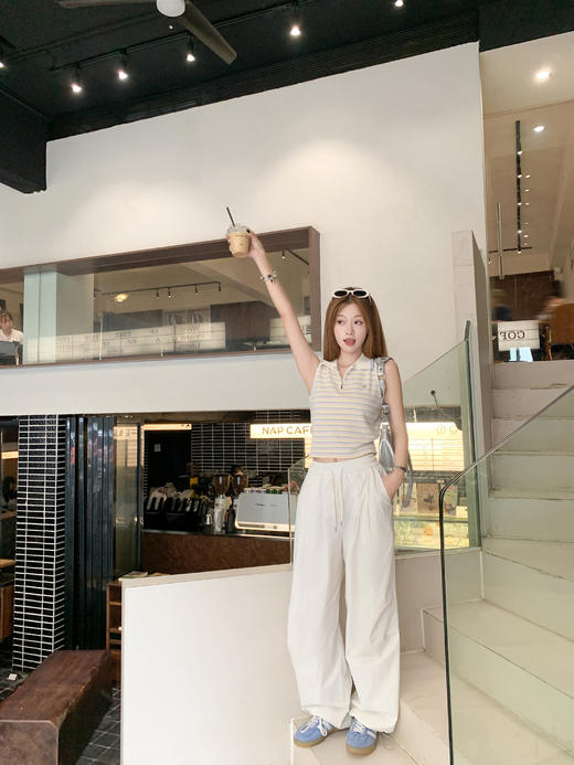 <曾小咸推荐>3.30现货秒杀 ！微信超特价！韩版POLO领无袖针织T恤 日常139.99 立减80 秒杀59.99！！ 商品图7