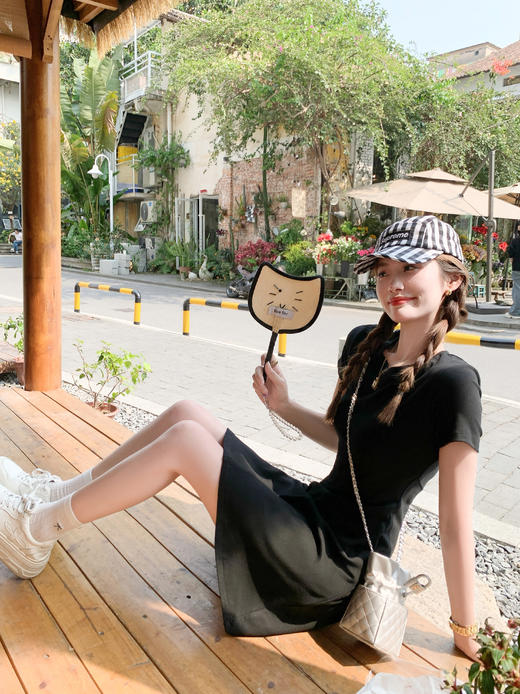 <曾小咸推荐>3.29现货秒杀 ！微信超特价！短袖收腰连衣裙 日常129.99 立减70 秒杀59.99！！ 商品图8