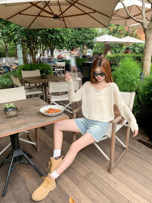 <曾小咸推荐>3.30现货秒杀 ！微信超特价！2色镂空针织衫+吊带背心套装 日常169.99 立减90 秒杀79.99！！ 商品图13