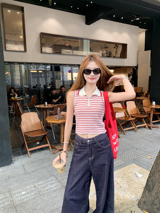 <曾小咸推荐>3.30现货秒杀 ！微信超特价！韩版POLO领无袖针织T恤 日常139.99 立减80 秒杀59.99！！ 商品图14