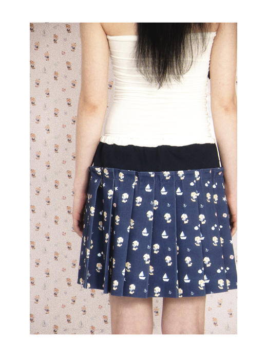 Kaiy Xiao 航海歌谣 满铺海军小兔 百褶裙 商品图1