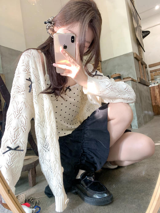 <曾小咸推荐>3.30现货秒杀 ！微信超特价！韩系蝴蝶结波点背心 日常79.99 立减50 秒杀29.99！！黑色半身裙 日常169.99 立减100 秒杀69.99！！ 商品图6