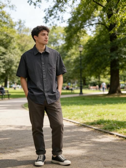 G2000男装SS26商场新款【100%棉】休闲短袖衬衫61130924 商品图1