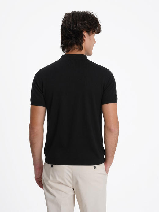 callisto榛果棕百分百长绒棉POLO翻领针织开衫 商品图9