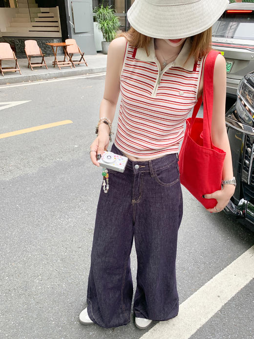 <曾小咸推荐>3.30现货秒杀 ！微信超特价！韩版POLO领无袖针织T恤 日常139.99 立减80 秒杀59.99！！ 商品图13